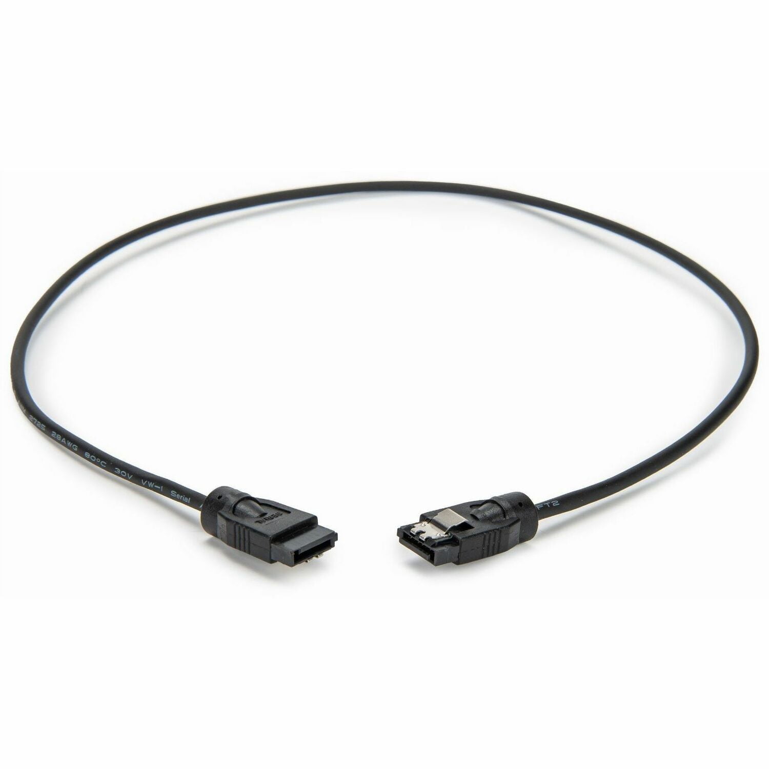 Rocstor Y10C867-B1 23.6in Round Sata Connectors Cabl Sata (7 Pin Data) Connectors-black