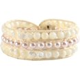 thumbnail image 1 of GHSDFBB Boho Handmade Natural Stone Bead 3 Row Wide Wrap Wrist Statment Bracelet Jewelry Collection, 1 of 7
