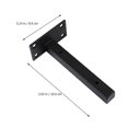 thumbnail image 2 of Stainless Steel Rectangular Shelves Support Hardware for Kitchen Bathroom Bedroom in Black with Corrosion Resistant Function 1Pack, 2 of 5