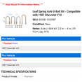 thumbnail image 2 of Leaf Spring Axle U-Bolt Kit - Compatible with 1987 Chevy V10, 2 of 2