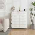 GIKPAL Dressers for Bedroom, White Dresser with 12 Drawers Chest of