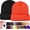 Black and Bright Orange, variant on Beanies for Men Women 2 Pack Fall Winter Men's Hats Unisex Warm Knit Skullies Beanies Soft Ski Caps