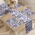thumbnail image 2 of Ambesonne Purple Black Table Runner & Placemats, Mandala, Placemat 4 pcs + Runner 12"x72", Violet Black White, 2 of 2