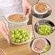 thumbnail image 3 of TQEHS Cesta de drenaje y conservación 2 en 1, nuevo recipiente multifuncional para lavar frutas y verduras con colador, juego de recipientes para lavar y escurrir frutas con tapa y asa, utensilios de, 3 of 5