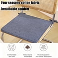 thumbnail image 3 of Chair Cushions with Straps Non Slip Cotton Linen Summer Squares 16x16 Inch for Dining Room Kitchen Chair, 3 of 6