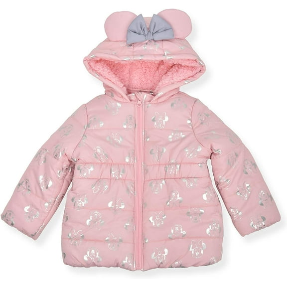 Minnie Mouse Girls Puffer Coat, Toddler
