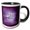 Black/White, variant on 3drose, Lavender Snow Geese Flying, Purple Frame, 11oz Mug