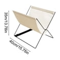 thumbnail image 3 of Minimalist Freestanding Magazine Rack 13.78×15.75In, Canvas & Metal Frame Book Document Holder for Living Room Bedroom Office, 3 of 6