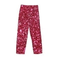 thumbnail image 5 of Daiia Men'S Pink Glitter Pants,Bottoms Sleep Lounge,Pajama Pants,Pj Bottoms Drawstring And Pockets-Large, 5 of 9