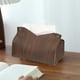 thumbnail image 4 of Funda de piel sintética para caja de pañuelos con diseño de vetas de madera, porta pañuelos rectangular, organizador de escritorio, dispensador de pañuelos para baño, caja de pañuelos para coche, caj, 4 of 6