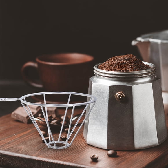 LITINKIMI Coffee Filter Holder Stainless Steel Coffee Cone Filter for Home Users 1Set