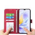 thumbnail image 2 of Funda Tipo Billetera para Honor 400 Carcasa Abatible con Porta Tarjetas, Bolsillo para Efectivo, Soporte Ajustable, Cierre Magnético y Correa de Muñeca Rojo, 2 of 6