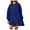 Dark Blue, variant on Mrat Womens Dresses Fall Long Sleeve Dress Casual Irregular Hem Loose Dresses Tulle Ball Gown for Women Neck Bubble Sleeve Winter Pleated Skirt Dark Blue L