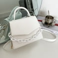 thumbnail image 5 of Bolso de mano creativo con personalidad de moda, bolso bandolera de un solo hombro blanco, 5 of 5