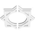 thumbnail image 2 of 10"OD x 5"ID x 5 1/2"C x 1"P Axel Architectural Grade PVC Contemporary Ceiling Medallion, Two Piece, 2 of 11