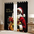 thumbnail image 2 of jejeloiu Lovely Santa Claus Curtains and Drapes,Chic Xmas Gifts Black Out Curtains,Merry Christmas Curtains Pack of 2 (52x63 Each) For Girls Boys,Red Gray Beige Bedroom Decor, 2 of 6