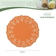 thumbnail image 2 of Uxcell Paper Doilies, Paper Lace Doilies Disposable Round Modern Decorative Placemats Bulk, Fit for Baked Food Orange 4.5 Inch, 2 of 7