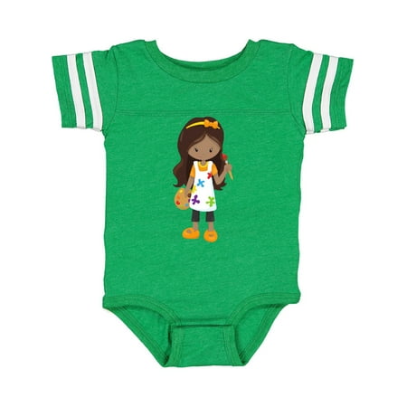 

Inktastic African American Girl Painter Paint Artist Gift Baby Girl Bodysuit