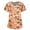 06-Pink, variant on Pattern Scrubs For Women，Plus Size Women'S Halloween Pumpkin-Headed Bat Printed Scrub Tops V-Neck Fun T Shirts Nurse Uniform Tee With Pockets，Khaki，Xxxxl