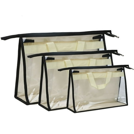

NUOLUX 3pcs Folding Transparent Dust Bag Clear Purse Organizer Dustproof Handbag