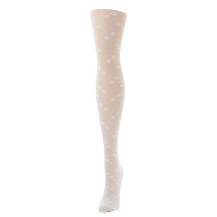 MeMoi Sweet Blossoms Sheer Floral Lace Tights - Girls - Female ...