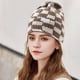 thumbnail image 3 of Sombrero de lana para invierno, Chaqueta de punto grueso, Cuello alto, Diseño cuadriculado, Para mujeres y hombres, Capa térmica, Lana suave, Para frío intenso, Accesorio de temporada\ Blahzhy, 3 of 8