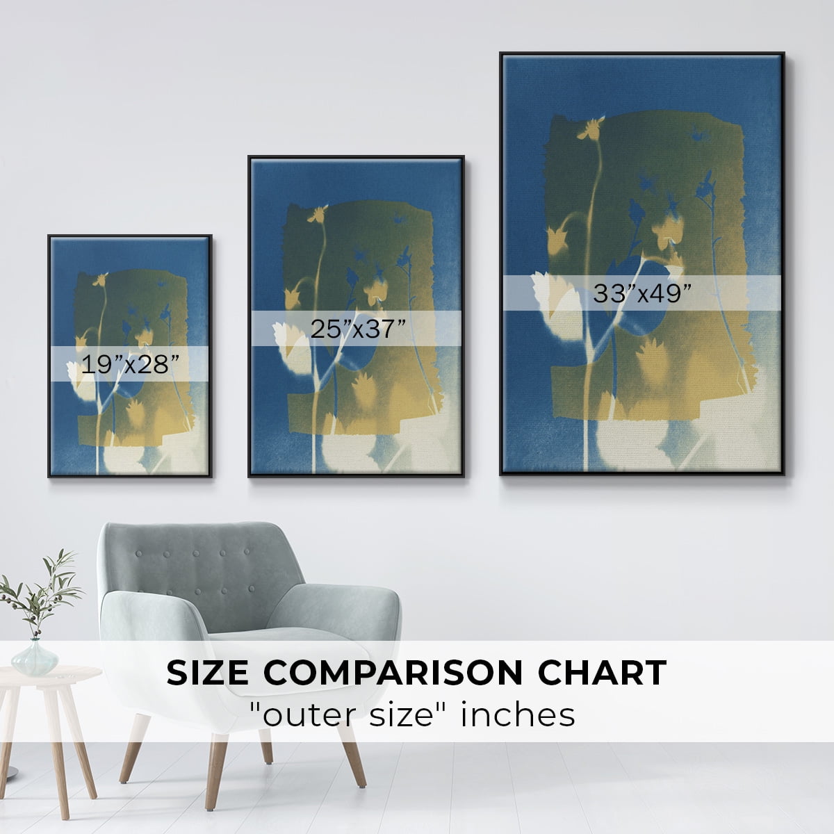 Perfectly Imperfect III Framed Premium Gallery Wrapped Canvas - Ready to Hang - 25 x 37 - Black Floating Frame