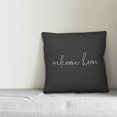 thumbnail image 2 of Creative Products Welcome Home Thin Script Black and White 16x16 Indoor / Outdoor Pillow, 2 of 2