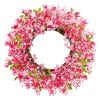 22 Inch Valentine’s Day Wreath for Front Door, Pink Floral Heart Wreath with Pink Berries, Romantic Spring Door Décor for Home, Wedding Anniversary, Candlelight Dinner, Valentine’s Day Gift