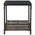 thumbnail image 2 of SAFAVIEH Dinesh Industrial End Table w/ Shelf, Black/ Dark Walnut, 2 of 4