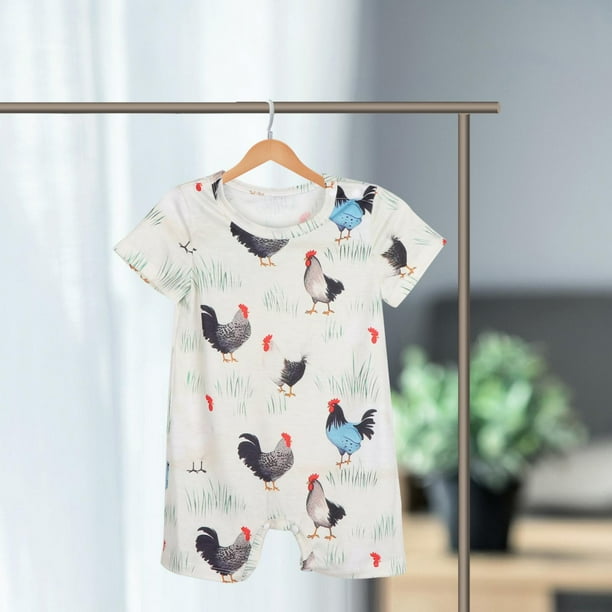 Ropa De Bebé Transpirable Casual Verano Manga Corta Para Fiesta Hogar Uso Diario 9 A 12 Meses