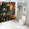 thumbnail image 7 of Fenyluxe Pumpkins Shower Curtain Set Chic Modern Bathroom Decor with Hooks 100% Polyester Fiber Waterproof Shower Curtain for Your Bathroom 69"x72, 7 of 7