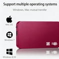 thumbnail image 2 of Hent External USB Hard Drive (10TB) — Portable Mobile Storage & Backup, Ultra-Slim Capacity Expansion Device (USB 3.0) — Compatible with PC, Mac, and Laptops (Red), 2 of 4