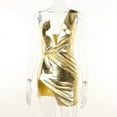 thumbnail image 5 of YCNYCHCHY Sexy One Shoulder Golden vestidos de fiesta Women V-Neck Irregular Slim Party Dresses Y2k Mini Dress, 5 of 6