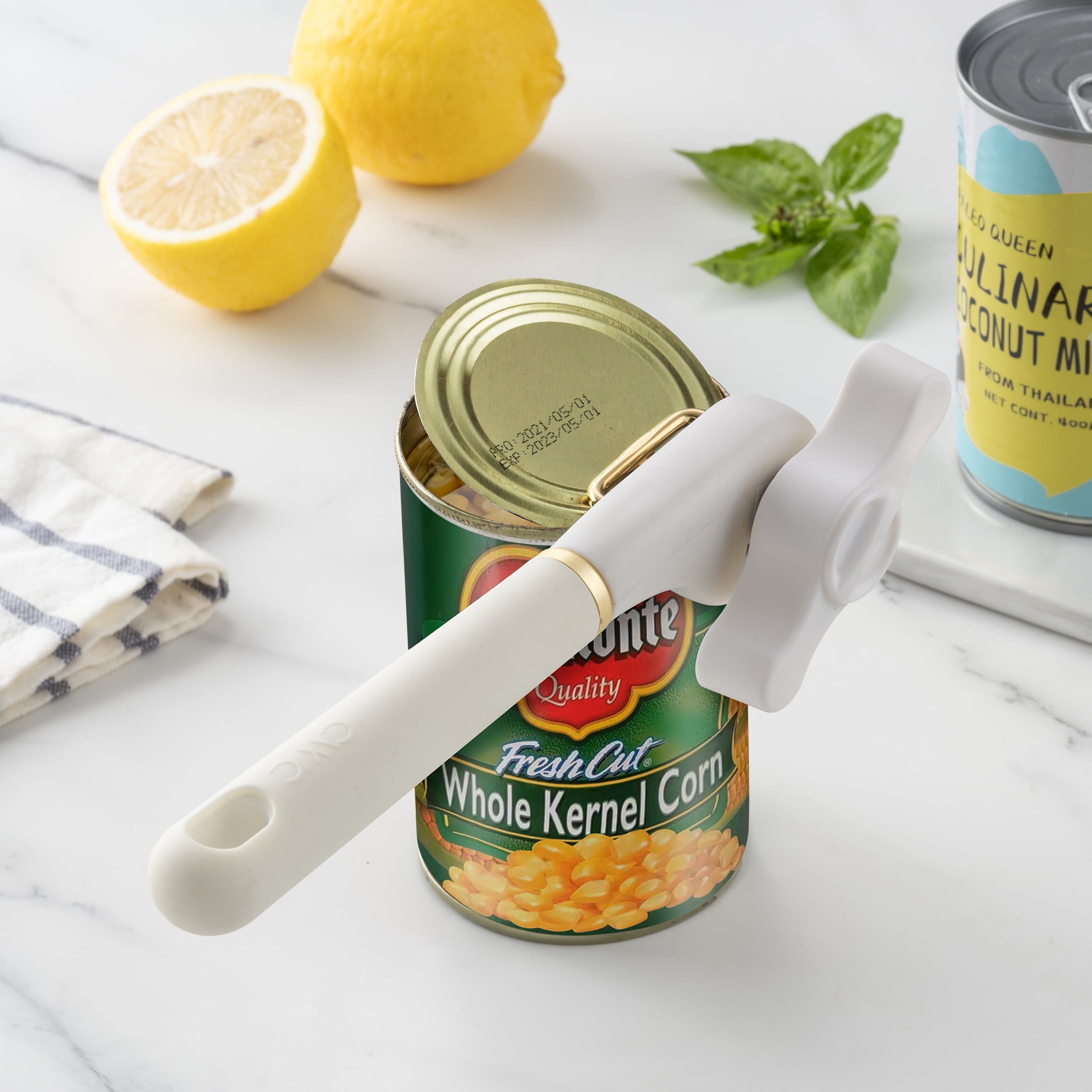 Cook with Color Manual Can Opener, Ergonomic Easy-Grip Handle and Sharp Cutting Wheel