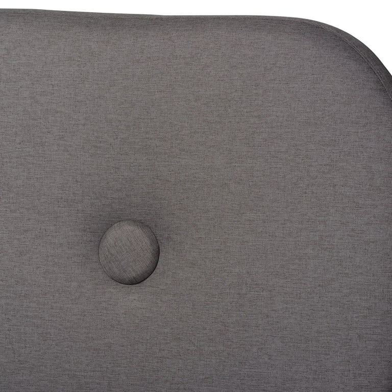 Pakwa Mid-Century Modern Solid Walnut Wood Fabric Upholstered