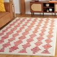 thumbnail image 2 of SAFAVIEH Tulum Lancaster Geometric Striped Area Rug, Ivory/Rust, 6'7" x 6'7" Square, 2 of 8