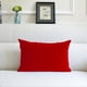 thumbnail image 3 of Funda de almohada sólida decorativa suave para sofá rojo, 3 of 9