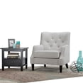 thumbnail image 2 of Natural Greige Touffeté Chaise Club en Gris Clair, 2 of 5