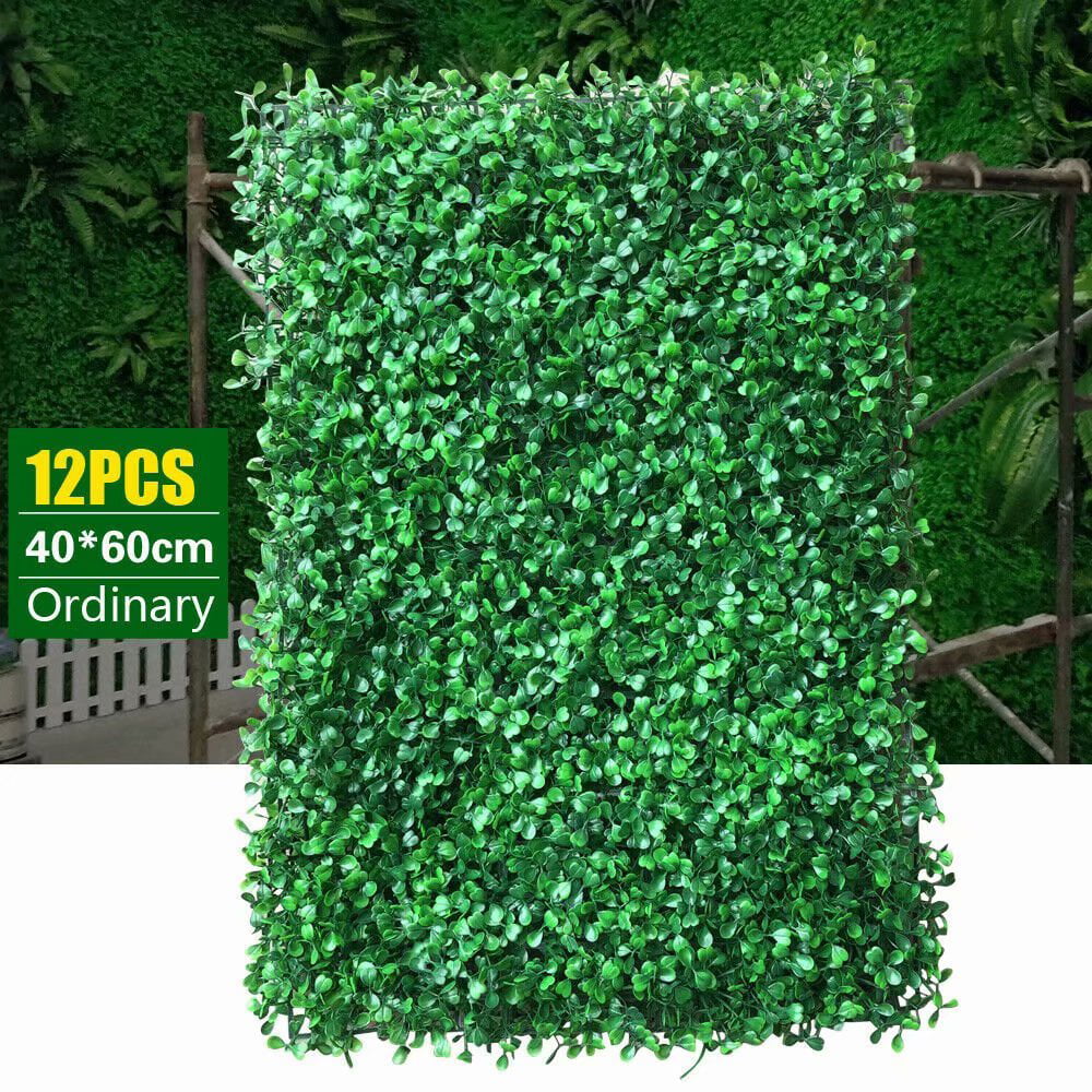 12pcs Wall Hedge Decor Fake Fence Artificial Mat Panel 40*60cm NEW 