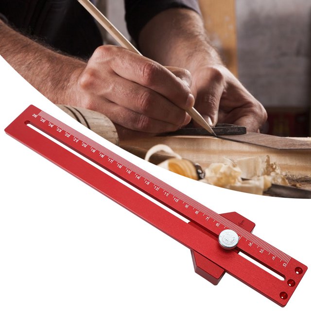 Woodworking T-Square - Regla en T de aleación de aluminio con escala precisa para carpintería, herramienta de marcado Unbranded 1011190305611
