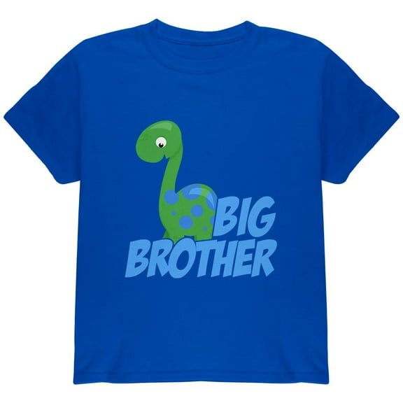 Big Brother Dinosaur Youth T Shirt Royal YSM