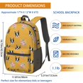 thumbnail image 3 of Boston Terrier and Floral Orange Pattern 17" School Backpacks for Teens,Waterproof Oxford Fabric,S-Shape Padded Straps for School,Travel,Hiking,Camping, 3 of 6