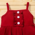 thumbnail image 3 of TheFound Kids Solid Color Sleeveless Spaghetti Strap Tops+ Floral Print Shorts, 3 of 9
