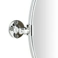 thumbnail image 3 of Round Pivot Bathroom Mirror Chrome Circle Metal Framed Tilting Beveled Vanity Mirrors 24", 3 of 6