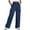 Navy, variant on RQYYD Women High Waisted Drawstring Wide Leg Cargo Pants Trendy Casual Baggy Joggers Pants with Pockets
