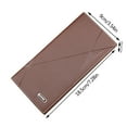 thumbnail image 3 of Fashion Stripe Long Wallet Artificial Leather Solid Color Men Business Open Purse Multiple Card Slots Clutch Bag, 3 of 6