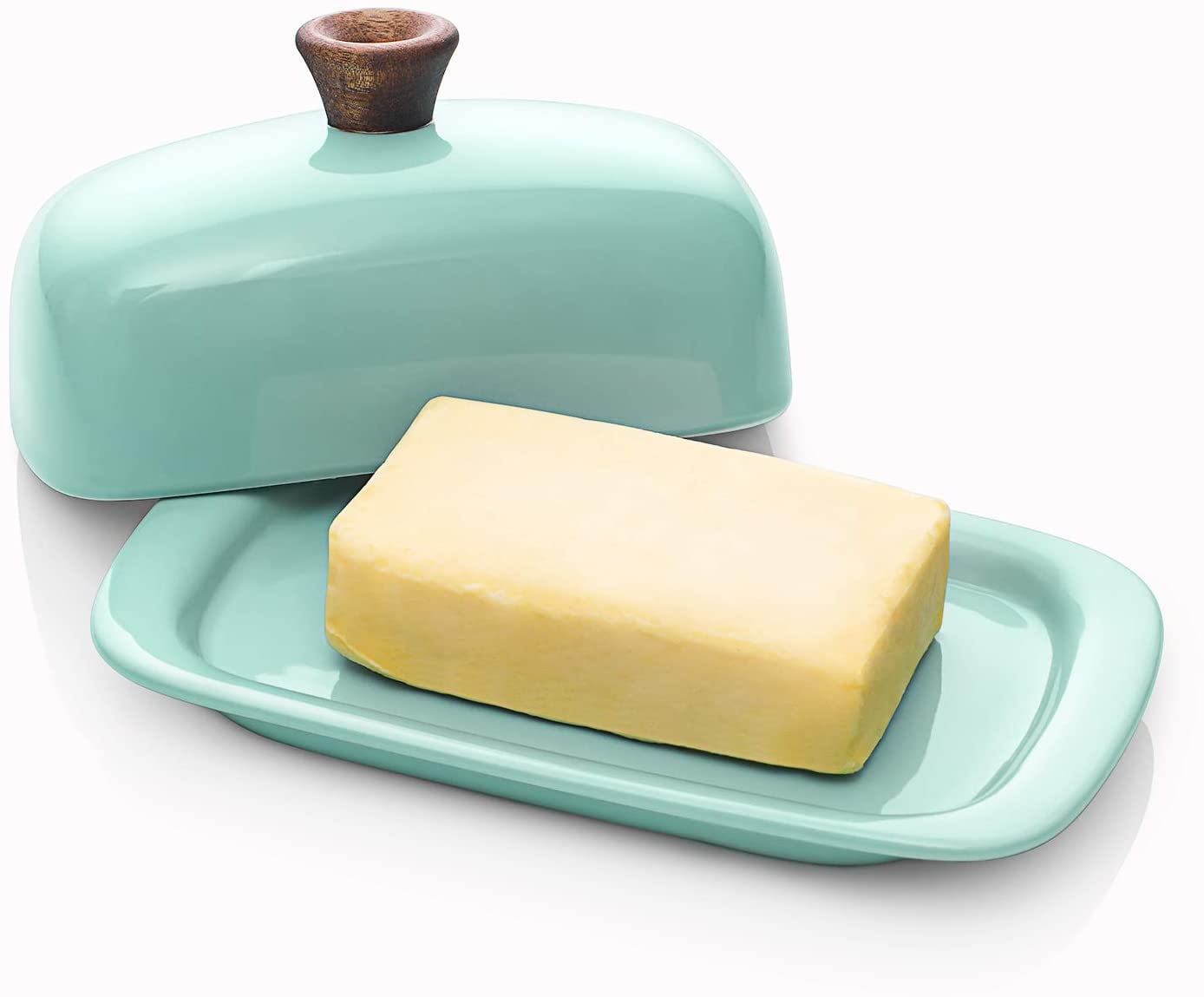 DOWAN Large Porcelain Butter Dish with Lid and Cover, Perfect for