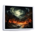 thumbnail image 2 of Designart "Whirlwind Fury Green Storm II" Landscapes Floater Framed Canvas Print, 2 of 7