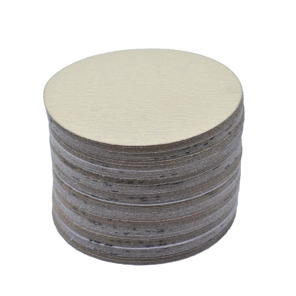 Hook Loop Pads Sanding Disc 6-Inch No-Hole 100Pcs Aluminum Oxide Round Flocking Sandpaper for Sanding Grinder Polishing Accessories 60 80 120 180 240 320 Grit